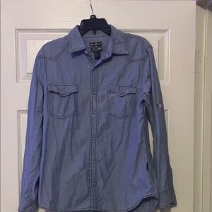 Light Blue Chambray Casual Shirt
